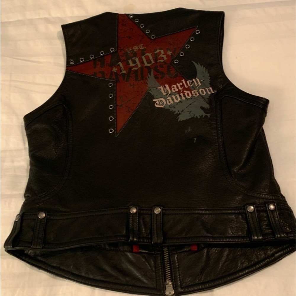 HARLEY DAVIDSON  Rendezvous Black Leather Jacket NWOT Never Worn